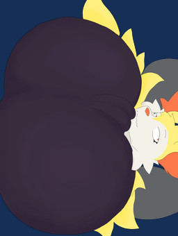 anthro athletic_wear biped black_body butt butt_focus camel_toe cheek_tuft clothed clothed_anthro clothed_female clothing eyelashes facial_tuft female female_anthro fur genitals high-angle_view hip_tuft inner_ear_fluff looking_at_viewer multicolored_body multicolored_fur nervous nervous_smile orange_body orange_eyes orange_fur orange_inner_ear_fluff orange_nose shoulder_stand simple_background snout solo tailless tuft wavy_mouth white_body white_fur yellow_body yellow_fur yoga akitaar nintendo pokemon braixen canid generation_6_pokemon mammal pokemon_(species) 2026 absurd_res alpha_channel colored digital_drawing_(artwork) digital_media_(artwork) flat_colors hi_res
