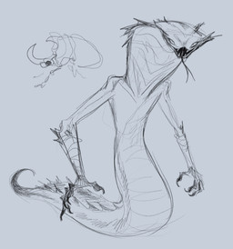 apode fangs fingers forked_tongue front_view legless serpentine simple_background snake_hood solo teeth tongue thecrowartist thehoeartiste deadlock_(game) valve vyper_(deadlock) draconcopode reptile scalie 2025 digital_drawing_(artwork) digital_media_(artwork) full-length_portrait hi_res monochrome portrait sketch