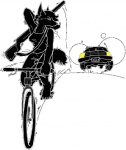 anthro bicycle biped car car_chase cycling female fluffy fluffy_tail front_view gun headlights looking_back ranged_weapon rifle simple_background sitting solo tail transparent_background vehicle weapon oce tia_nay canid canine fox mammal alpha_channel black_and_white digital_media_(artwork) full-length_portrait monochrome portrait spot_color