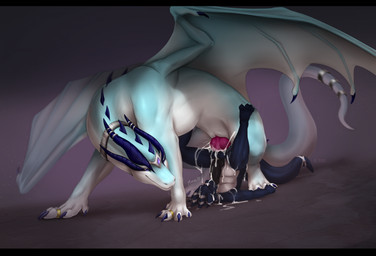 anal anal_penetration anthro anthro_on_feral anthro_penetrated balls bestiality biped black_bars bodily_fluids claws cum cum_in_ass cum_inside duo erection feral feral_penetrating feral_penetrating_anthro feral_penetrating_male fingers genital_fluids genitals horn knot male male/male male_on_anthro male_on_feral male_penetrated male_penetrating male_penetrating_anthro male_penetrating_male nude nude_anthro nude_male penetration penile penile_penetration penis penis_in_ass sex simple_background smile standing tail wings by_dream mythology roo_(character) rumez_(arganath) dragon kobold mythological_creature mythological_scalie scalie 2026 digital_drawing_(artwork) digital_media_(artwork) hi_res letterbox