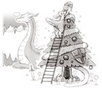 ambiguous_gender biped candle cave christmas_decorations christmas_ornament christmas_tree duo ellipsis extreme_size_difference feral holidays knight_helmet ladder melee_weapon micro plant size_difference snow speech_bubble sword tail tree weapon shyguy9 christmas mythology dragon kobold mythological_creature mythological_scalie scalie 2020 digital_drawing_(artwork) digital_media_(artwork) english_description greyscale monochrome