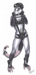 anthro bdsm bondage bound cuff_(restraint) feet female handcuffs metal_cuffs pouch_(anatomy) prehensile_feet restraints shackles solo submissive submissive_female tail toes moodyferret sinclaire american_opossum mammal marsupial virginia_opossum traditional_media_(artwork)