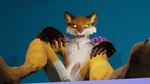 anthro chest_tuft claws clothing dark_body dark_fur fingerless_gloves fur genitals gloves handwear male open_mouth penis simple_background solo spikes teeth toe_claws tuft yellow_eyes pat3awelitas300 epic_games fortnite fennix_(fortnite) canid canine fox mammal red_fox true_fox 16:9 hi_res widescreen