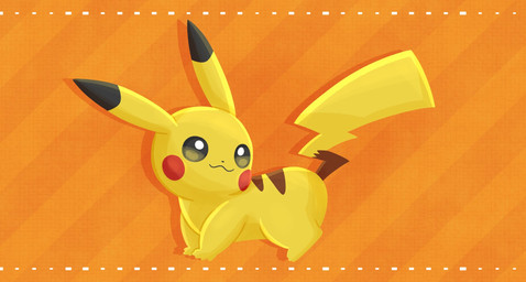 back_markings brown_markings dipstick_ears ear_markings fur looking_away markings multicolored_ears orange_background pattern_background red_cheeks simple_background smile solo striped_background yellow_body yellow_fur ririkodraw nintendo pokemon generation_1_pokemon pikachu pokemon_(species) 2022 hi_res