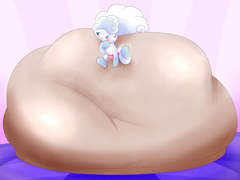 ambiguous_gender blush clothing diaper excessive_feces feces feral hyper hyper_feces hyper_soiling scatplay soiled_diaper soiling solo unclean_diaper used_diaper sir-dancalot nintendo pokemon alolan_form alolan_vulpix generation_7_pokemon pokemon_(species) regional_form_(pokemon)