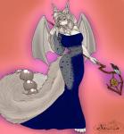 anthro beads breasts cleavage clothed clothing dress female formal formal_dress gem magic_user membrane_(anatomy) membranous_wings solo sparkles staff wings shiarah canid canine fox mammal teacup_fox mimi_(disambiguation) hi_res