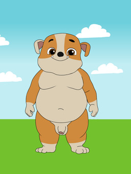 anthro balls flaccid genitals humanoid_genitalia humanoid_penis looking_at_viewer male male_anthro nude overweight overweight_male penis shota solo young young_anthro young_male unclejock paw_patrol rubble_(paw_patrol) bulldog canid canine canis domestic_dog english_bulldog mammal mastiff molosser 3:4 hi_res