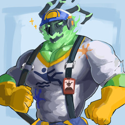 abs anthro biceps big_chest bone clothed clothing gloves green_body green_eyes handwear looking_at_viewer male muscular muscular_anthro muscular_male pecs simple_background skull skull_head smile solo topwear rolenzoart league_of_legends riot_games tencent thresh ghost spirit 1:1 hi_res
