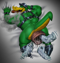 anal anal_fisting anal_penetration anal_prolapse anthro anus biceps boots cigar clothing disembodied_hand fisting footwear gaping gaping_anus harness leather leather_clothing leather_daddy leather_harness male penetration prolapse puffy_anus shoes smoking stretched_anus lotolotl hanna-barbera wally_gator_(series) wally_gator alligator alligatorid crocodilian reptile scalie hi_res
