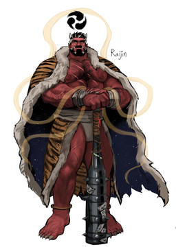 2_horns beard body_hair chest_hair facial_hair fangs horn humanoid_pointy_ears kanabō male muscular muscular_humanoid muscular_male nipples pecs pointy_ears red_body red_skin solo teeth weapon dopq asian_mythology east_asian_mythology japanese_mythology mythology demon humanoid oni yokai hi_res