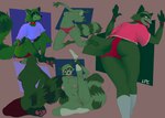 anthro barefoot bent_over breasts butt choker claws clothed clothing feet female fluffy fluffy_tail footless_socks footwear fur genitals green_body green_fur jewelry kneeling looking_at_viewer mostly_nude multiple_poses navel necklace one_leg_up pawpads paws pose pussy raised_leg red_eyes simple_background sitting socks solo tail toe_claws toes tongue tongue_out topless underwear thelordp_chan lizz_(thelordp_chan) mammal procyonid raccoon digital_media_(artwork) hi_res sketch