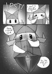 anthro female origami papercraft solo peachkuns kinktober mario_bros nintendo paper_mario paper_mario:_the_origami_king olivia_(mario) humanoid paper_creature paper_humanoid absurd_res digital_drawing_(artwork) digital_media_(artwork) hi_res monochrome