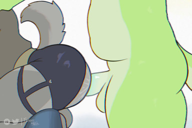 anal anal_fluids anal_penetration anthro anus athletic_wear belly big_belly big_butt big_penis bodily_fluids bottomwear butt clothing cum cum_in_ass cum_inside cum_on_penis doggystyle duo from_behind_position fur genital_fluids genitals glitch green_body green_fur grey_body grey_fur gym_bottomwear gym_shorts huge_belly huge_butt huge_penis male male/male overweight overweight_male penetration penetration_close-up penetration_from_behind penetration_through_clothing penis precum presenting presenting_anus sex short shorts simple_background sitting_sex sweat sweatdrop sweater sweaty_butt sweaty_genitalia tail tail_motion tailwag topwear vhs_filter white_background farens_hell doliuwu faren bat canid canine mammal 2d_animation 3:2 animated frame_by_frame hi_res short_playtime sound video