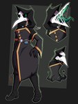 black_clothing black_footwear black_shoes breasts clothing female footwear green_eyes green_tongue medium_breasts outline solo tongue chuyy dragon_ball elizabeth_(chuyy) goku animal_humanoid avian avian_humanoid humanoid undead 2025 3:4 absurd_res hi_res multiple_images signature