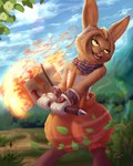 anthro brown_body brown_fur clothed clothing female fur smile solo ray_frost shangri-la_frontier bilac_(shangri-la_frontier) lagomorph leporid mammal rabbit vorpal_bunny digital_media_(artwork) hi_res