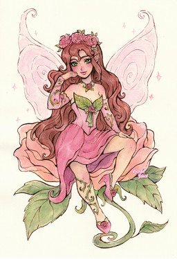 blush breasts cleavage clothed clothing fantasy female flower flower_dress footwear high_heels insect_wings leaf leaf_clothing lips not_furry plant rose_(flower) shoes solo wings kuridel_black disney_fairies tales_of_pixie_hollow rosetta_(tinkerbell) fairy humanoid winged_humanoid hi_res