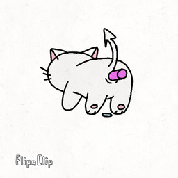 anal anal_penetration bodily_fluids chibi female female_penetrated feral object_in_ass penetration rear_view solo white_body pokilam 1:1 animated low_res short_playtime