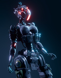 explosives female grenade leg_strap machine metallic_body not_furry pouch_(clothing) red_light screen screen_face solo weapon wire juanratman plumpkinstem_(modeler) electronic_arts respawn_entertainment titanfall humanoid robot robot_humanoid 3d_(artwork) absurd_res blender_(artwork) digital_media_(artwork) hi_res