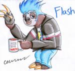 blue_hair clothing container cup hair holding_container holding_cup holding_object male solo the1king disney friendship_is_magic hasbro my_little_pony zootopia flash_sentry_(mlp) flash_slothmore hybrid mammal pilosan sloth three-toed_sloth xenarthran crossover hi_res