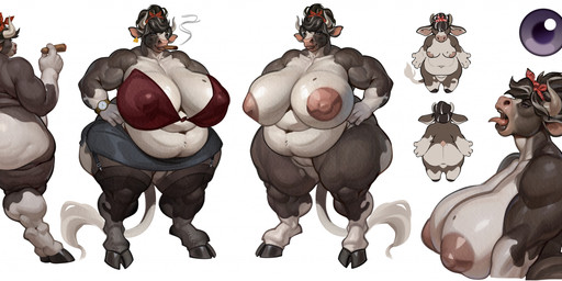 anthro areola belly big_areola big_belly big_breasts big_butt bodily_fluids bottomwear bra breasts butt cellulite clothing curvy_figure female garter_straps hooves horn huge_areola huge_belly huge_breasts huge_butt huge_hips huge_thighs legwear lips navel nipple_outline nipples overweight overweight_anthro overweight_female puffy_areola puffy_nipples sagging_breasts saliva skirt solo thick_bottom_lip thick_thighs thigh_highs tongue tongue_out underwear voluptuous wide_hips raudegil bovid bovine cattle mammal hi_res