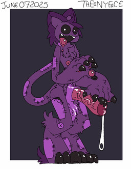 animal_genitalia anthro balls big_balls big_penis black_eyes bodily_fluids button_nipples claws cum erection genital_fluids genitals huge_balls huge_penis humanoid_genitalia humanoid_penis hybrid_genitalia hybrid_penis looking_at_viewer male nipples pawpads penis plushie purple_body sheath sheathed_humanoid_penis solo standing stitch_(sewing) theenyface mob_entertainment poppy_playtime smiling_critters catnap_(poppy_playtime) animate_inanimate domestic_cat felid feline felis living_plushie mammal 2d_animation animated animated_gif loop motion_tweening short_playtime