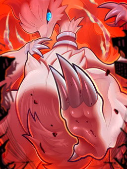 ambiguous_gender blue_eyes feral fur low-angle_view macro smile solo white_body white_fur worm's-eye_view tianhua mythology nintendo pokemon dragon generation_5_pokemon legendary_pokemon mythological_creature mythological_scalie pokemon_(species) reshiram scalie 3:4 hi_res