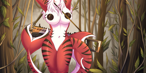 anthro areola arms_above_head big_areola big_breasts big_nipples breasts faceless_character female forest gun hair jungle navel nipples non-mammal_breasts non-mammal_navel non-mammal_nipples nude plant ranged_weapon solo tail tree weapon weapon_on_back arielbei electronic_arts respawn_entertainment titanfall reeila_sharqua_(bigpizzaaaaaaah) aquatic fish requiem_shark shark tiger_shark hi_res