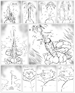 anthro balls big_balls big_muscles big_penis bodily_fluids border calf_muscles crossgender cum cumshot ejaculation erection forearm_muscles ftm_crossgender genital_fluids genitals glans growth huge_balls huge_muscles huge_penis hyper hyper_balls hyper_genitalia hyper_muscles hyper_penis male male/male muscle_growth muscular muscular_male nipples nude orgasm penis sex size_difference text tongue vein veiny_penis white_border setrak beastars haru_(beastars) legoshi_(beastars) canid canine canis hare lagomorph leporid mammal wolf comic english_text hi_res monochrome sketch