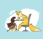 anthro duo feral heart_symbol hug kissing male male/male slightly_chubby slightly_chubby_anthro slightly_chubby_male tompossum hida_(hungryfoxdog) jojo_the_horse canid canine equid equine fox horse mammal miniature_horse animated hi_res short_playtime