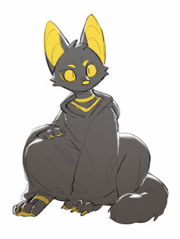 anthro cheek_tuft clothed clothing dark_inner_ear facial_tuft front_view fur grey_body grey_clothing grey_ears grey_fur grey_robe male pupils robe simple_background sitting slit_pupils solo tuft unsigned white_background yellow_eyes yellow_inner_ear yellow_nose asnnonaka freb_(asnnonaka) canid canine canis jackal mammal hi_res