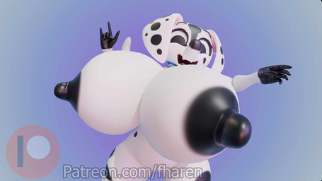 anthro aureola big_breasts big_nipples black_nipples black_spots breasts erect_nipples female fur happy huge_breasts huge_nipples humanoid_hands hyper hyper_breasts hyper_nipples looking_at_viewer markings nipples solo spots spotted_body white_body white_fur wide_hips fharen 101_dalmatian_street 101_dalmatians 101_dalmatians:_the_series disney dee_dee_(101_dalmatians) canid canine canis dalmatian domestic_dog mammal 16:9 3d_(artwork) digital_media_(artwork) hi_res widescreen