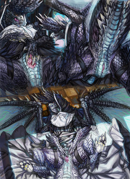 after_masturbation black_body bodily_fluids claws clitoris clothing costume fangs female female_feral feral finger_claws genital_fluids genitals incontinence masturbation membrane_(anatomy) membranous_wings nun_outfit open_mouth orgasm orgasm_face presenting presenting_vulva scales slit_masturbation solo spread_legs spreading tail tailbutt teeth toe_claws urethra vaginal_fluids vulva wings greatwhite1122 capcom european_mythology monster_hunter mythology alatreon dragon elder_dragon mythological_creature mythological_scalie scalie western_dragon absurd_res hi_res huge_filesize superabsurd_res