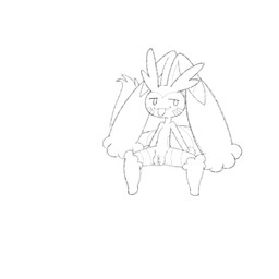 anthro big_tail facial_markings female fusion genitals head_markings huge_ears looking_aside markings plump_labia pokemon_fusion simple_background sitting smile solo spread_legs spreading tail tongue tongue_out vulva white_background kasa_beanie nintendo pokemon pokemon_infinite_fusion furret generation_2_pokemon generation_4_pokemon hybrid lopunny pokemon_(species) 1:1 2023 monochrome