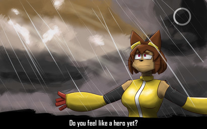 anthro breasts brown_body brown_hair clothed clothing eyewear eyewear_on_head female fur goggles hair headgear headwear loading_screen miserable raining solo text whiskers notmypornaccount gameoverse glitch_productions spec_ops:_the_line kit_bodega domestic_cat felid feline felis mammal 2026 absurd_res digital_media_(artwork) english_text hi_res