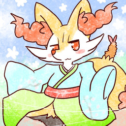 :3 ambiguous_anthro ambiguous_gender anthro asian_clothing biped blush clothed clothed_ambiguous clothed_anthro clothing dipstick_tail east_asian_clothing food japanese_clothing looking_at_viewer markings object_in_tail shrimp_(food) side_view simple_background solo standing tail tail_markings annyui0611 nintendo pokemon braixen canid generation_6_pokemon mammal pokemon_(species) 1:1 2022 digital_drawing_(artwork) digital_media_(artwork) japanese_description portrait three-quarter_portrait translated_description