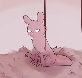 3_fingers 3_toes buttplug chest_tuft ears_up empty_eyes feet female feral fingers fur grass looking_offscreen pink_body pink_fur plant plug_(sex_toy) pole sex_toy sitting sitting_on_grass sitting_on_ground solo stylized_empty_eyes tail tail_on_ground toes tuft white_eyes white_nose x-ray_view cdt2s rain_world videocult ragnarok_(cdt2s) slugcat female_(lore)