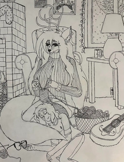 acoustic_guitar anthro antlers armchair ball_of_yarn brick calendar chair christmas_decorations christmas_lights citadel clothing container cuddling cup decorated detailed_background duo electrical_plug eyewear female fire fireplace framed_picture freckled_face freckles furniture furniture_lamp garland glasses glasses_off guitar horn inside knitting knitting_needle larger_female lying male male/female mug musical_instrument photo plant plucked_string_instrument scarf size_difference smaller_male snow snow_globe string_instrument sweater topwear tree turtleneck wicker_basket window yarn dylanaildon_no_2 tirisk_(dylanaildon_no_2) toby_(dylanaildon_no_2) deity forest_spirit human humanoid mammal hi_res monochrome traditional_media_(artwork)