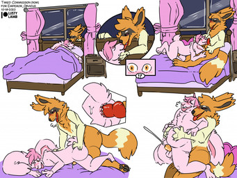 anal anal_knotting anal_penetration anthro anthrofied bedroom blush bodily_fluids chastity_cage chastity_device cum cum_in_ass cum_inflation cum_inside cum_while_chaste duo french_kissing genital_fluids genitals gold_(metal) gold_chastity_cage gold_chastity_device inflation kissing knot knotted_penis knotting male male/male male_penetrated male_penetrating male_penetrating_male orgasm over_sheath_chastity_cage penetration penile penile_penetration penis penis_in_ass precum sex sheath_chastity_cage sleep_sex sleeping sneaking sneaky solid_chastity_cage surprised tongue tongue_out conditional_dnp lustylamb nintendo pokemon atticus_mura generation_3_pokemon lagomorph leporid mammal pokemon_(species) zigzagoon 4:3