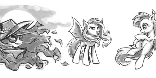 bat_wings clothing cloud cutie_mark eyewear fangs female flying glasses hair hat headgear headwear membrane_(anatomy) membranous_wings moon simple_background sky solo standing teeth text white_background wings karol_pawlinski friendship_is_magic hasbro my_little_pony mythology flutterbat_(mlp) fluttershy_(mlp) bat_pony equid equine hybrid mammal mythological_creature mythological_equine pegasus vampire 2014 black_and_white hi_res long_image monochrome url wide_image