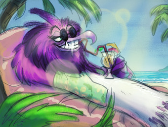anthro beach beak beverage blue_eyes clothing day drinking eyewear feather_hair feathers female green_clothing green_shirt green_topwear hair half-closed_eyes hand_behind_head hand_behind_own_head holding_beverage holding_object lying multicolored_body multicolored_clothing multicolored_feathers multicolored_shirt multicolored_topwear narrowed_eyes on_back palm_tree plant pseudo_hair purple_beak purple_body purple_feather_hair purple_feathers purple_hair sand sea sharp_teeth shirt smile solo sun sunglasses teeth three-quarter_view topwear tree two_tone_body two_tone_feathers water white_body white_feathers vanze85 angry_birds rovio_entertainment sega the_angry_birds_movie zeta_(angry_birds) accipitrid accipitriform avian bird eagle 2024 digital_media_(artwork)