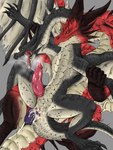 anal anal_penetration bodily_fluids cum cum_in_ass cum_inside cumshot duo ejaculation genital_fluids genitals male male/male penetration tail wings yellow_eyes abyss_kiryu capcom monster_hunter mythology dragon elder_dragon fatalis mythological_creature mythological_scalie safi'jiiva scalie 3:4 hi_res