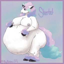 anthro belly big_belly big_butt breasts butt exposed female fluffy fluffy_hair fluffy_tail hair hooves horn huge_belly inflation nude overweight overweight_female puffy solo tail transformation_by_substance bigbitches101 mythology nintendo pokemon sherbet equid equine galarian_form galarian_ponyta generation_8_pokemon humanoid mammal mythological_creature mythological_equine pokemon_(species) regional_form_(pokemon) unicorn big_(disambiguation) hi_res pastel_theme
