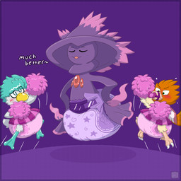 ageplay anthro beak big_diaper blush bottomwear clean_diaper clothed clothing crossdressing dancing dialogue diaper diaper_tape eyes_closed furgonomics gag group huge_diaper infantilism jumping male mouth_closed object_in_mouth open_mouth pacifier pacifier_gag pacifier_in_mouth pink_clothing pink_diaper purple_diaper roleplay simple_background skirt smile tail text topwear trio wearing_diaper bougie nintendo pokemon al_(bougie) maverick_(burritokitten) mismagius_(bougie) avian bird fearow generation_1_pokemon generation_4_pokemon generation_9_pokemon ghost mismagius pokemon_(species) quaxly spearow spirit 1:1 digital_media_(artwork) english_text hi_res