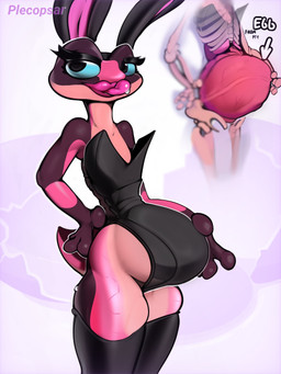after_vore anal anal_vore anthro anthrofied belly big_belly bone breasts bunny_costume butt clothing costume easter_egg egg female flat_chested holidays internal kneeling leotard lips non-mammal_breasts object_in_ass object_vore pink_body simple_background skeleton slim solo stuffing tongue tongue_out vore wide_hips x-ray_view plecopsar blue_sky_studios easter rio_(series) gabi_(rio) amphibian frog poison_dart_frog 3:4 hi_res shaded
