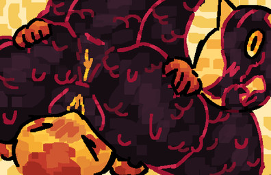 anthro anthro_on_anthro anus black_body black_scales blush blush_lines bodily_fluids butt butt_focus butt_grab chuckling covering covering_mouth cunnilingus cutaway duo eyes_closed facesitting female genitals hand_on_butt horn leg_grab male male/female multicolored_body oral rear_view scales sex simple_background sitting_on_another size_difference smaller_male smile spread_legs spreading sweat tail thigh_grab vaginal vulva yellow_background yellow_body yellow_eyes yellow_scales scaliescum mythology dragon mythological_creature mythological_scalie scalie aliasing colored_line_art digital_media_(artwork)