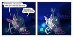 anthro caught duo forbidden_relationship heart_symbol humor interspecies text woodenplankstudios nintendo pokemon pokemon_snap eeveelution generation_2_pokemon generation_6_pokemon heracross pokemon_(species) sylveon comic english_text hi_res