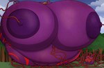 anthro areola aries_passadar big_areola big_breasts big_nipples big_pussy blueberry_inflation body_inflation breasts canid canine canis cleverfoxman duo elemental_creature female female/female flora_fauna force_feeding forced forest genitals grass hi_res huge_areola huge_breasts huge_nipples hyper hyper_areola hyper_breasts hyper_genitalia hyper_inflation hyper_pussy inflation inflation_fetish mammal navel_fetish navel_penetration nipple_fetish nipple_penetration nipple_play nipples penetration plant pussy size_difference suzi_(cleverfoxman) tree unusual_penetration vaginal vaginal_penetration wolf