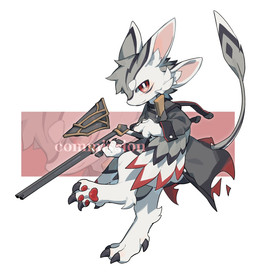 3_claws 3_ears 3_fingers 3_toes ambiguous_gender anthro bottomless bottomless_ambiguous bottomless_anthro claws clothed clothed_ambiguous clothed_anthro clothing coat coat_only digitigrade dipstick_feathers dipstick_tail eyebrows feathers feet finger_claws fingers grey_body grey_clothing grey_coat grey_tail grey_topwear gun head_tuft hindpaw holding_gun holding_object holding_ranged_weapon holding_rifle holding_weapon inner_ear_fluff iris leg_tuft looking_at_viewer markings mouth_closed multi_ear multicolored_body multicolored_feathers pawpads paws pink_inner_ear ranged_weapon red_eyes red_pawpads rifle simple_background solo tail tail_markings toe_claws toes topwear topwear_only tuft weapon white_background white_body white_eyebrows white_inner_ear_fluff white_sclera white_tail_tip winged_arms wings theresnobody827 avali avian 2026 digital_media_(artwork) full-length_portrait hi_res portrait shaded watermark