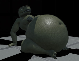 anthro belly big_belly breasts deep_navel female fetal_movement hyper hyper_pregnancy laboratory navel nipples non-mammal_breasts nude obese obese_anthro obese_female overweight overweight_anthro overweight_female poking pregnant reclining solo dr-0range matilda_magnusson lizard reptile scalie 2017 3d_(artwork) 3d_animation animated digital_media_(artwork) loop