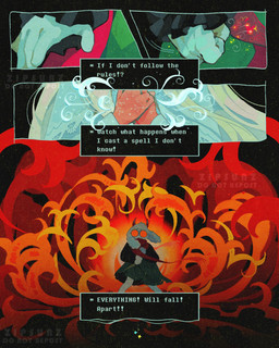 2_horns anthro biped black_background blonde_hair brown_body brown_fur clothed clothing dialogue dialogue_box duo elemental_manipulation eyewear female fire fire_manipulation fist floppy_ears fur glasses hair horn ice_manipulation long_hair magic male pink_horn scarf simple_background snout snowgrave text wearing_glasses white_body white_fur yelling zipsunz deltarune undertale_(series) noelle_holiday ralsei bovid caprine darkner deer goat mammal new_world_deer 2026 artist_name comic digital_drawing_(artwork) digital_media_(artwork) english_description english_text hi_res watermark